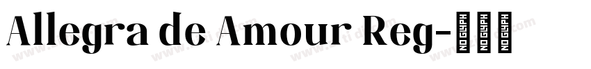 Allegra de Amour Reg字体转换